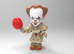 pitre jouets clowns Couleur mal Halloween monstre 3d print model - Mito3D