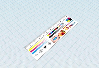 cmyk de 11cm regla impresión en color herramientas a el gobernante 3d print model - Mito3D