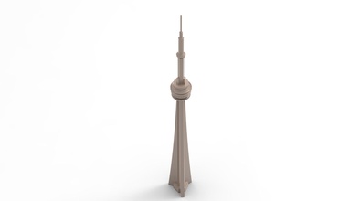 a cn tower arte canadá torre 3d print model - Mito3D