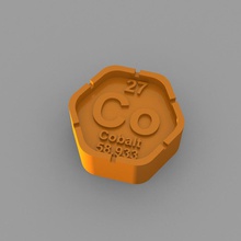 co - cobalt bloc l'éducation le de la chimie éléments tableau périodique 3d print model - Mito3D