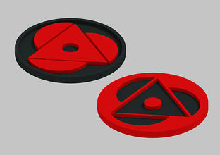 coaster - baru sharingan housewares color model uchiha 3d print model - Mito3D