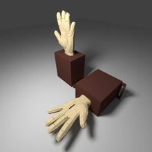 coin bank hand toys 3d print model - Mito3D
