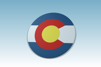 Colorado Flagge Untersetzer Kunst Chrisrau Farbe gemischt Tasche 3d print model - Mito3D