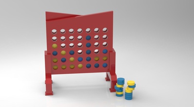 conecta cuatro los juguetes de la junta conecte juegos 3d print model - Mito3D