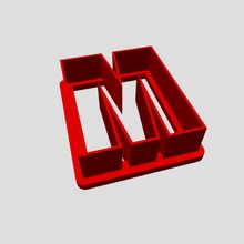 biscuit coupeur articles ménagers alphabet 3d print model - Mito3D