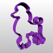 cookie cutter - poodle dog housewares food kitchen 3d print model - Mito3D