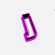 cookie cutter letter j housewares alphabet 3d print model - Mito3D