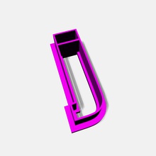 cookie cutter della lettera j articoli per la casa alfabeto 3d print model - Mito3D