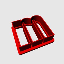 le cookie cutter m art alphabet emporte-pièce 3d print model - Mito3D