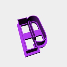 cookie cutter p housewares alphabet 3d print model - Mito3D