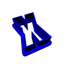 el cortador de la galleta x artículos para hogar alfabeto galletas 3d print model - Mito3D