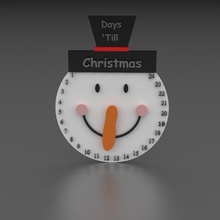 countdown christmas decoration housewares 3d print model - Mito3D