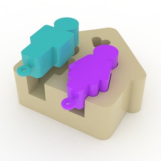 couple key holder jerome couplekeyholder keyholder tools 3d print model - Mito3D