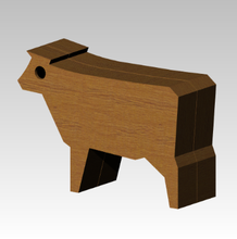 Kuh-Aufbewahrungsbox Haushaltswaren Tier box Kuh storage das Erntedankfest 3d print model - Mito3D