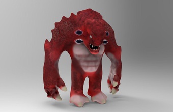 criatura a arte de cor do mal monstro monstros 3d print model - Mito3D