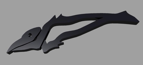 crow strumenti animali impressionante clip carino di carta 3d print model - Mito3D