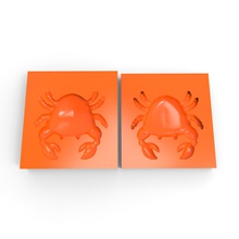 crustaceans animals 2 crab toys molds play-doh toy 3d print model - Mito3D