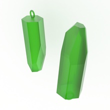 crystal shard 1 keyring Kunst 3d print model - Mito3D