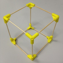 cubo vertice del connettore l'istruzione back school 3d print model - Mito3D