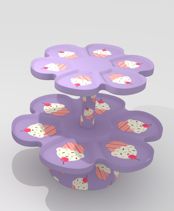 cup cake stand housewares color cupcake 3D print model - Mito3D