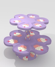 cup cake stand utilidades domésticas de cor cupcake 3d print model - Mito3D