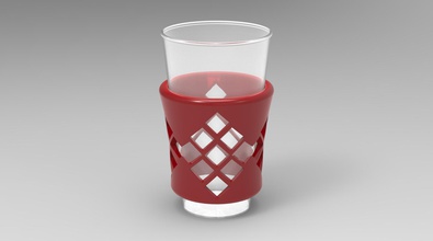 luva do copo de 3 utilidades domésticas café da manga taça o suporte 3d print model - Mito3D