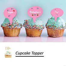 cupcake valentines topper housewares color love valentine 3d print model - Mito3D