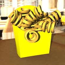 curly fries - national french day toys art potatoes 3d print model - Mito3D