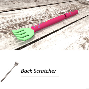 cute back scratcher tools color pink things 3D print model - Mito3D