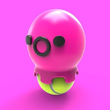 cute octopus-tennis-ball - Spielzeug Juli wta2016 3d print model - Mito3D
