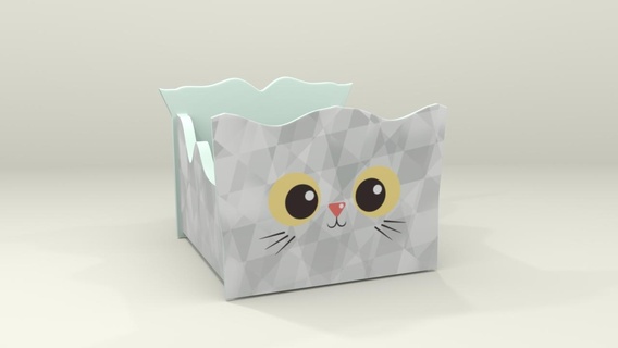 carino gatto organizzatore porsche colore 3d print model - Mito3D