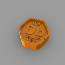 db - dubnıyum blok eğitim kimya elemanları periyodik tablo 3d print model - Mito3D