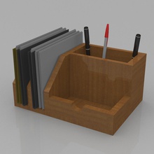 escritorio organizador 2 de la oficina los gadgets 3d print model - Mito3D