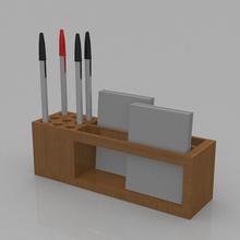 desk organizer 5 office gadget 3d print model - Mito3D