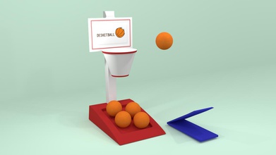 desketball los juguetes la bola el baloncesto color juego 3d print model - Mito3D