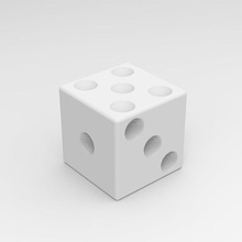 dados brinquedos jogar simples assim soft3d 3d print model - Mito3D