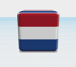 Würfel-flag-Spiel Bildung Farbe flag Spiel holland 3d print model - Mito3D