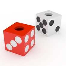 dice tissue box housewares 3d print model - Mito3D