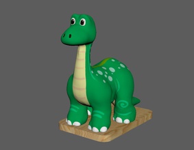 dinosaure brontosaure art animal 3d print model - Mito3D