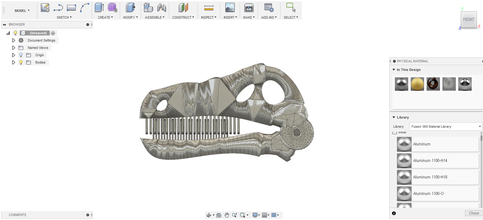 Dinosaurier Kamm Werkzeuge 3d print model - Mito3D