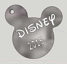 disney mickey mouse keychain2 art de un trousseau clés 3d print model - Mito3D
