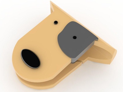 dog earphone holder 1 jerome XYZprinting free-downloadable 3D models | Gadgets Dog Earphone Holder dogearphoneholder earphoneholder 3d print model - Mito3D