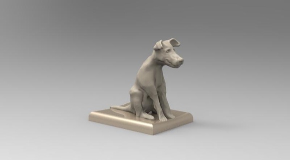 dog sitting cushion ohitsmeirish XYZprinting free-downloadable 3D models | Toys Dog Sitting In figurine toy 3d print model - Mito3D