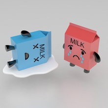 don't cry over spilled milk day 2 thu 11th feb art dontcrtoverspilledmilkday spilledmilkday 3d print model - Mito3D