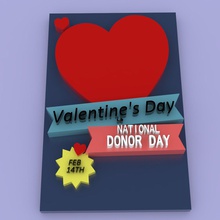 la giornata del donatore 1 14 feb art 14thfeb donorday heartsday 3d print model - Mito3D