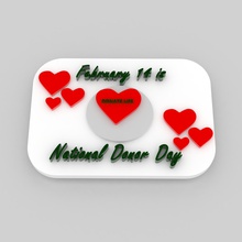 los donantes día 3 el 14 de febrero art 14thfeb donorday heartsday nationaldonorday 3d print model - Mito3D