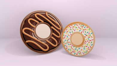 donut frisbee dic los juguetes color disco jugar de verano 3d print model - Mito3D