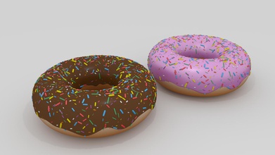 donut los juguetes color 3d print model - Mito3D