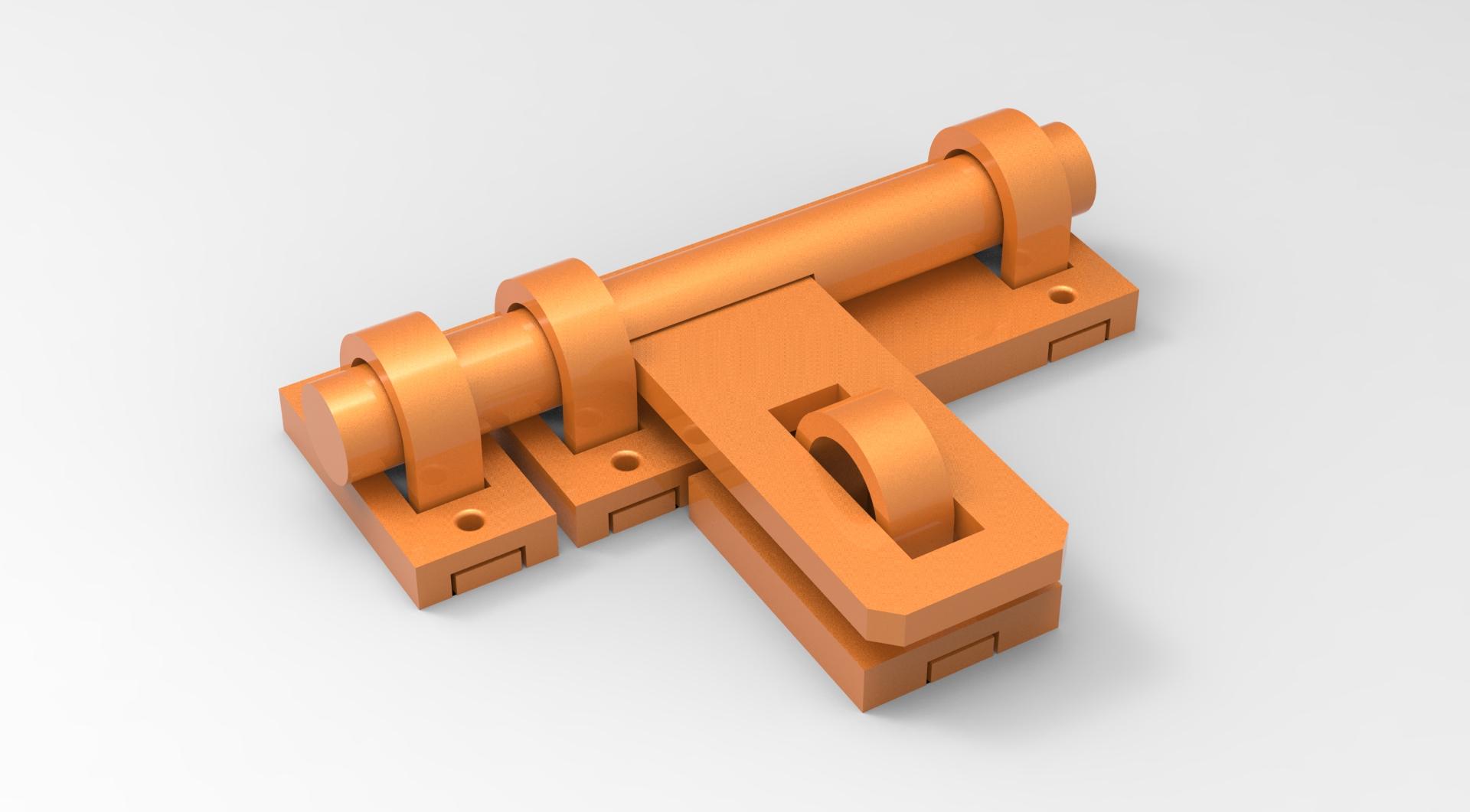 serrure de porte 2 les articles ménagers la verrouillage 3D print model - Mito3D