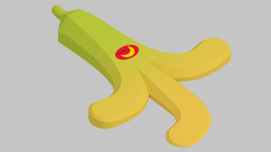 batente de porta - banana utilidades domésticas cor o modelo cores bujão da frutas parar rolha 3d print model - Mito3D